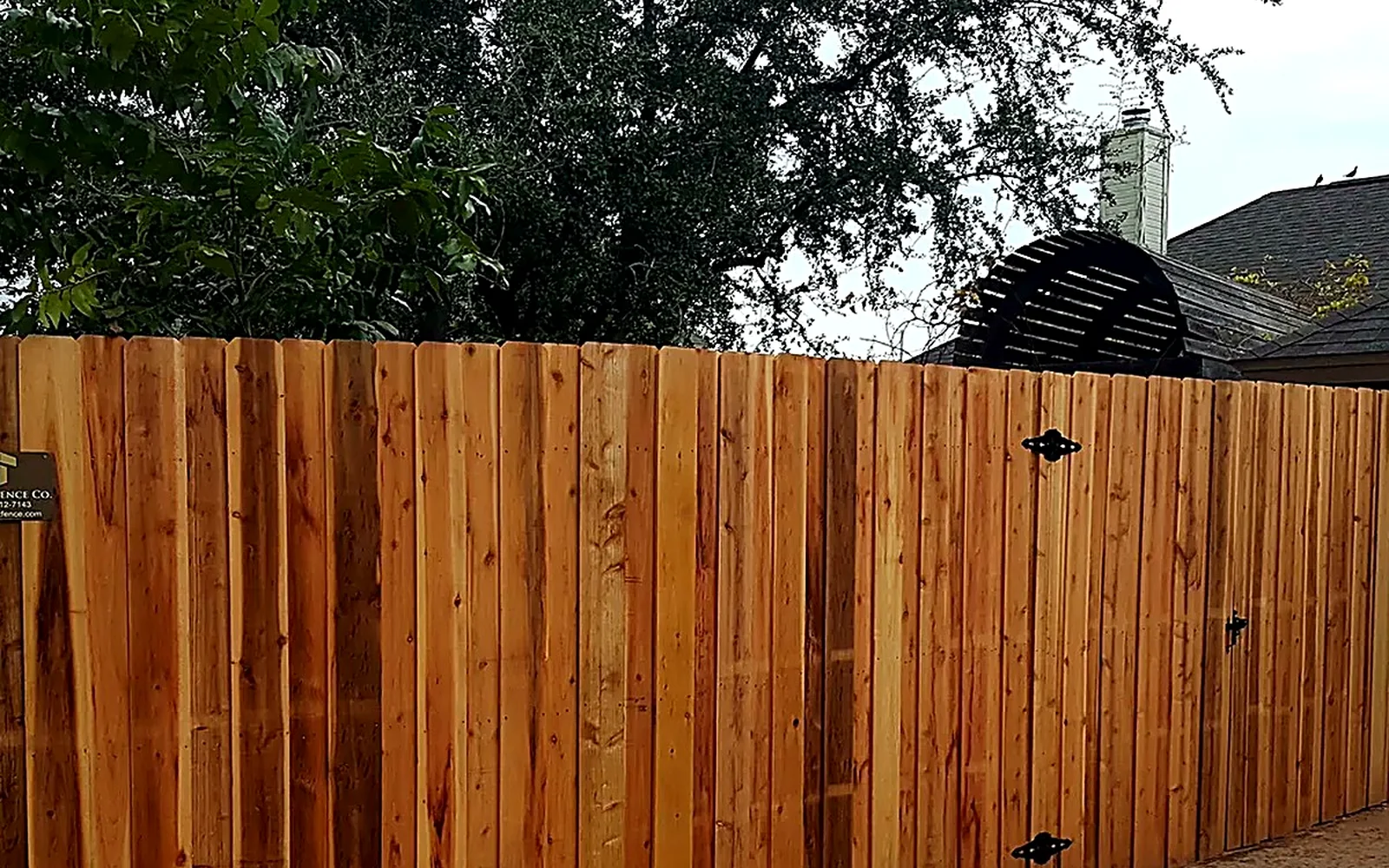 West Texas home and cedar privacy fence